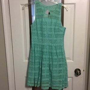 BB Dakota Aqua Crochet Dress Size 4